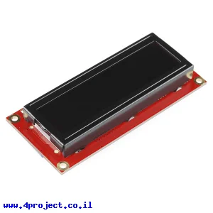 LCD טקסט 16x2, חום על שחור, 3.3V, ממשק טורי