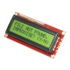 LCD טקסט 16x2, שחור על ירוק, 3.3V, ממשק טורי