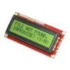 LCD טקסט 16x2, שחור על ירוק, 3.3V, ממשק טורי