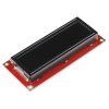 LCD טקסט 16x2, אדום על שחור, 3.3V, ממשק טורי