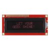LCD טקסט 16x2, אדום על שחור, 3.3V, ממשק טורי