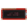 LCD טקסט 16x2, אדום על שחור, 3.3V, ממשק טורי