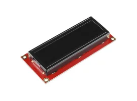 תמונה של מוצר LCD טקסט 16x2, לבן על שחור, 3.3V, ממשק טורי