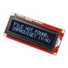 LCD טקסט 16x2, לבן על שחור, 3.3V, ממשק טורי