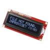 LCD טקסט 16x2, לבן על שחור, 3.3V, ממשק טורי