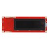 LCD טקסט 16x2, אדום על שחור, 5V, ממשק טורי