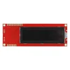 LCD טקסט 16x2, אדום על שחור, 5V, ממשק טורי