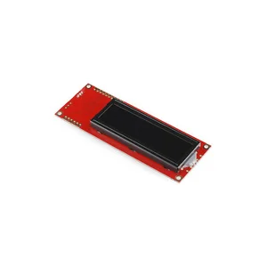 LCD טקסט 16x2, אדום על שחור, 5V, ממשק טורי
