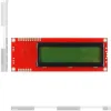 LCD טקסט 16x2, שחור על ירוק, 5V, ממשק טורי