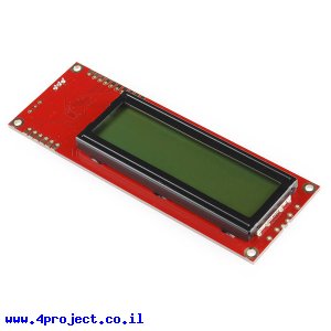LCD טקסט 16x2, שחור על ירוק, 5V, ממשק טורי