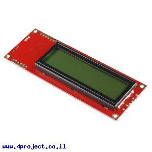 LCD טקסט 16x2, שחור על ירוק, 5V, ממשק טורי