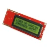 LCD טקסט 16x2, שחור על ירוק, 5V, ממשק טורי