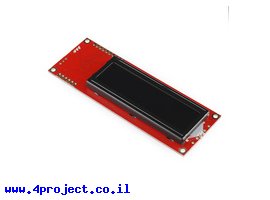 תמונה של מוצר LCD טקסט 16x2, לבן על שחור, 5V, ממשק טורי