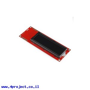 LCD טקסט 16x2, לבן על שחור, 5V, ממשק טורי