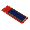 LCD טקסט 16x2, צהוב על כחול, 5V, ממשק טורי
