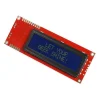 LCD טקסט 16x2, צהוב על כחול, 5V, ממשק טורי