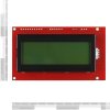 LCD טקסט 20x4, שחור על ירוק, 5V, ממשק טורי