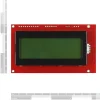 LCD טקסט 20x4, שחור על ירוק, 5V, ממשק טורי