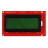 LCD טקסט 20x4, שחור על ירוק, 5V, ממשק טורי