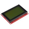 LCD גרפי שחור על ירוק, 128x64 STN, תאורת רקע