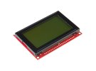 תמונה של מוצר LCD גרפי שחור על ירוק, 128x64 STN, תאורת רקע