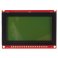 LCD גרפי שחור על ירוק, 128x64 STN, תאורת רקע