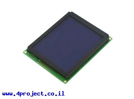 תמונה של מוצר LCD גרפי לבן על כחול, 160x128 STN, תאורת רקע