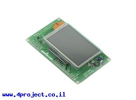 תמונה של מוצר LCD גרפי CFAX, 128x64, תאורת רקע EL, מסך מגע