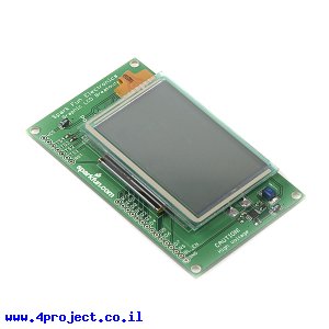 LCD גרפי CFAX, 128x64, תאורת רקע EL, מסך מגע
