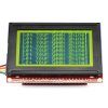 LCD גרפי שחור על ירוק, 128x64 STN, תאורת רקע, ממשק טורי