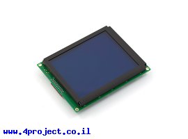תמונה של מוצר LCD גרפי לבן על כחול, 160x128 STN, תאורת רקע, ממשק טורי