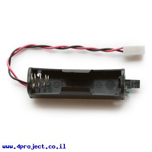 בית סוללה - 1xAA עם ממיר DC-DC ל-5V