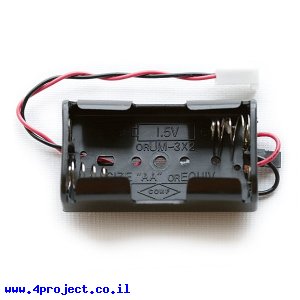 בית סוללה - 2xAA עם ממיר DC-DC ל-5V