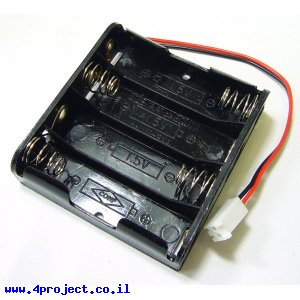 בית סוללה - 4xAA עם מחבר Molex