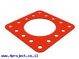 תמונה של מוצר פלטה שטוחה 5x5 עם חור בקוטר 39 מ"מ