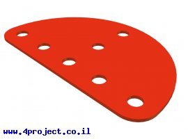 תמונה של מוצר פלטה שטוחה חצי עיגול בקוטר 63 מ"מ
