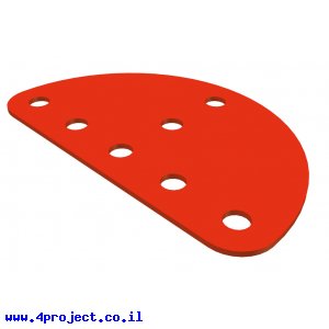 פלטה שטוחה חצי עיגול בקוטר 63 מ"מ