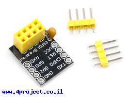 תמונה של מוצר מתאם מודול WiFi ESP8266 דגם ESP-01S למטריצה