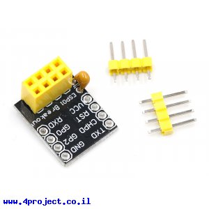 מתאם מודול WiFi ESP8266 דגם ESP-01S למטריצה