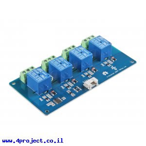 ממסר SPDT עם 4 ערוצים, 10A@250VAC - חיבור Grove