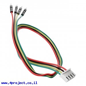 מחבר JST-XH 4-pin לזכר Dupont