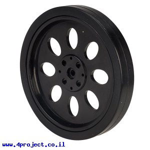 גלגל 70x11 מ"מ שחור לציר מנוע סרוו 25T