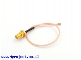 תמונה של מוצר מתאם מחבר U.FL/IPEX1 ל-RP-SMA - אורך 20 ס"מ