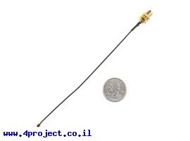 תמונה של מוצר מתאם מחבר U.FL/IPEX1 ל-RP-SMA - אורך 15 ס"מ