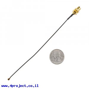מתאם מחבר U.FL/IPEX1 ל-RP-SMA - אורך 15 ס"מ