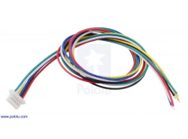 תמונה של מוצר מחבר JST-SH 6-pin עם חוטים - 30 ס"מ (למקודדים)