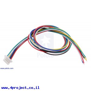 מחבר JST-SH 6-pin עם חוטים - 30 ס"מ