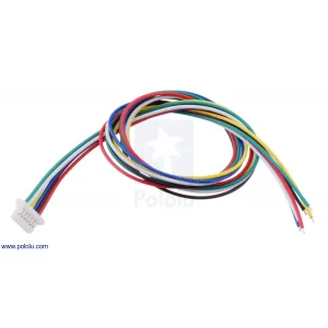 מחבר JST-SH 6-pin עם חוטים - 30 ס"מ (למקודדים)