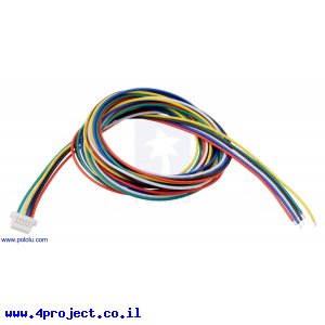 מחבר JST-SH 6-pin עם חוטים - 75 ס"מ