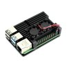 מארז לכרטיסי Raspberry PI 4 - אלומיניום עם שני מאווררים